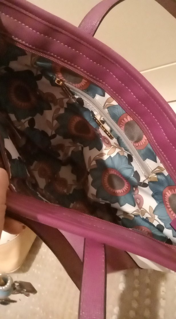 Mor Detaylı Kadın Deri Çanta - Görsel 4