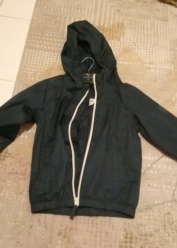 Fermuarlı Siyah Erkek Çocuk Yağmurluk - Görsel 2