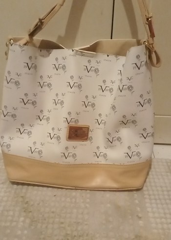 Beyaz Deri Baskılı Fermuarlı Kadın Çanta - Görsel 3