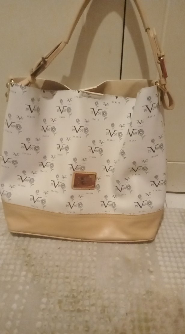 Beyaz Deri Baskılı Fermuarlı Kadın Çanta - Görsel 3