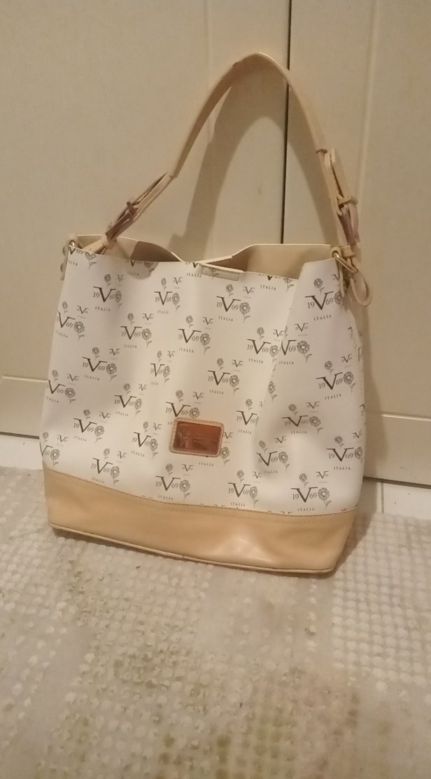 Beyaz Deri Baskılı Fermuarlı Kadın Çanta - Görsel 4