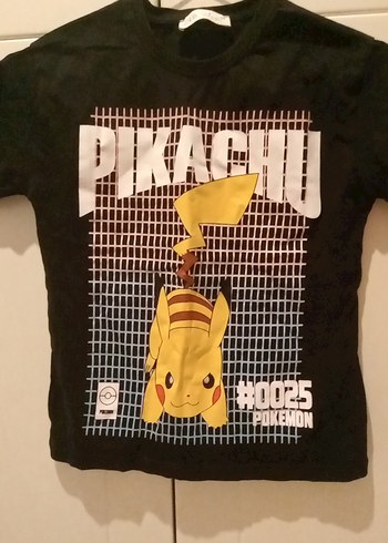 Zara erkek  Çocuk Siyah Pikachu Baskılı Tişört - Görsel 2