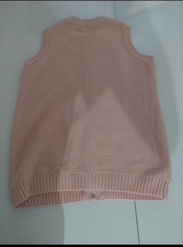 Kız Çocuk Peluş Pembe Yelek - Görsel 2