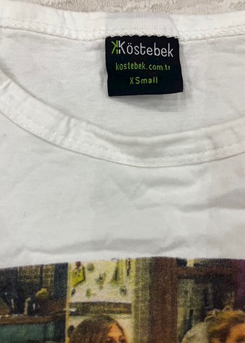 Baskılı Beyaz friends Tişörtü, Kısa Kollu - Görsel 2