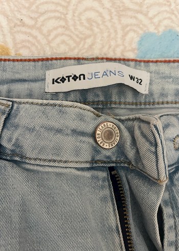 Düğmeli kot Erkek Denim Şort - Görsel 2