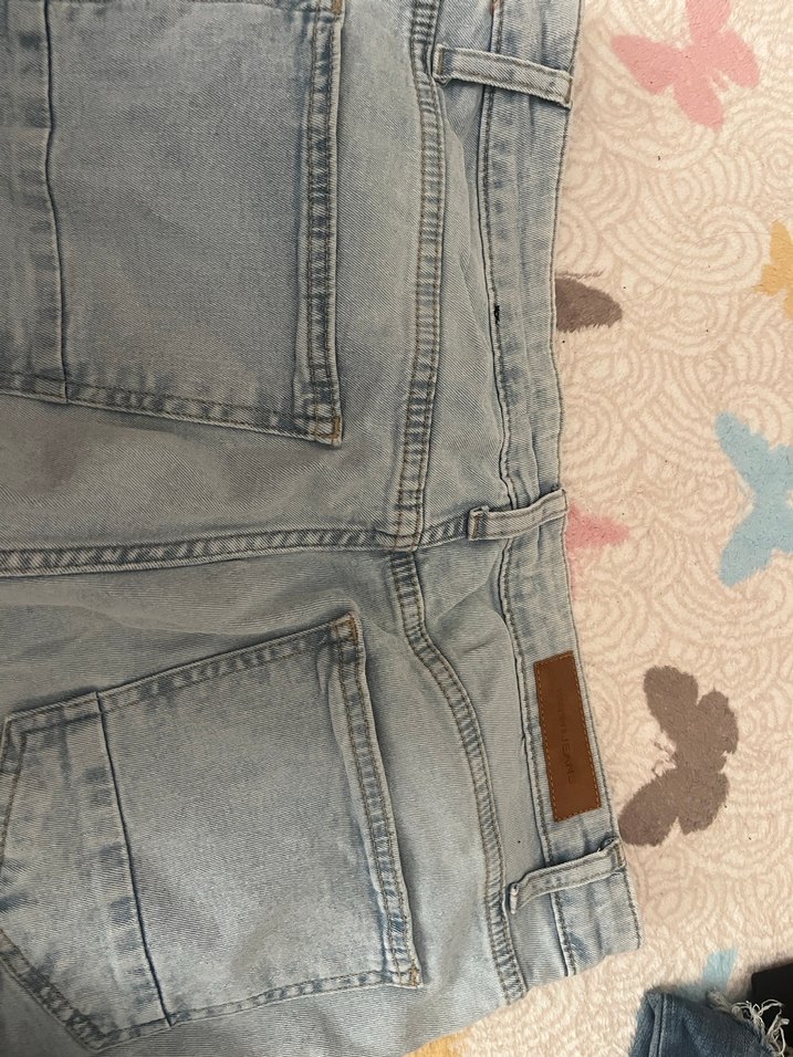 Düğmeli kot Erkek Denim Şort - Görsel 3