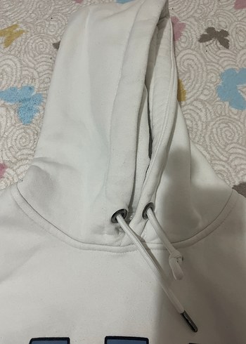 Beyaz Kapüşonlu  Sweatshirt - Görsel 2