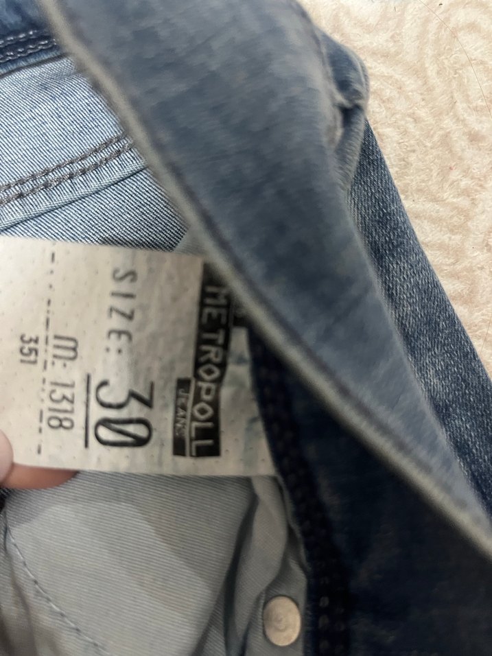 Kadın Yırtık Detaylı Mavi Denim Jean - Görsel 2