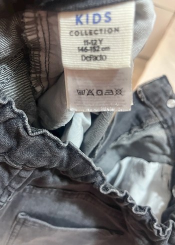 Gri Desenli Erkek Çocuk Bol Kesim Denim Pantolon - Görsel 2