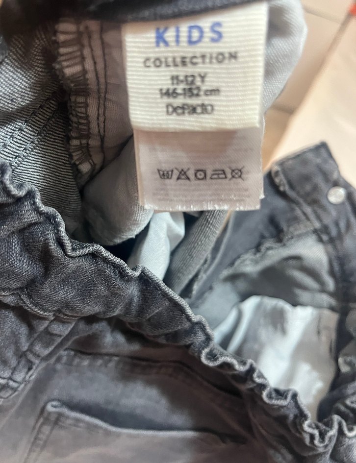 Gri Desenli Erkek Çocuk Bol Kesim Denim Pantolon - Görsel 2