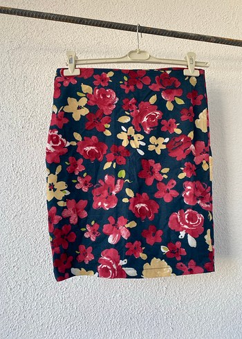 Çiçek Desenli Midi Hamile Etek - Görsel 3