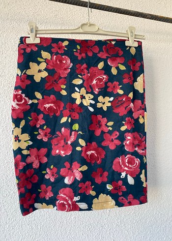 Çiçek Desenli Midi Hamile Etek - Görsel 2