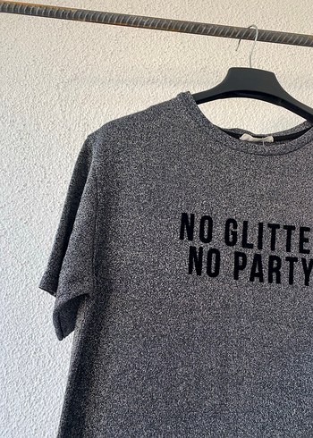 Gri Kısa Kollu Tişört/elbise - Görsel 2