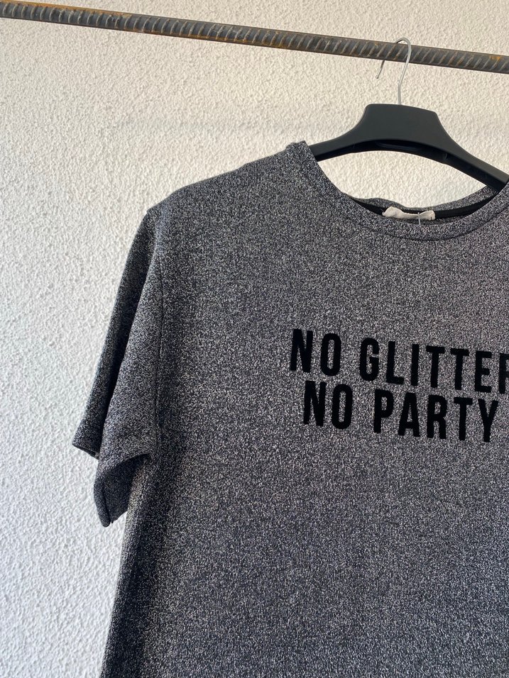 Gri Kısa Kollu Tişört/elbise - Görsel 2