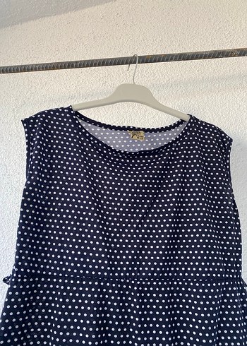 Lacivert Puantiyeli Hamile Tunik - Görsel 3