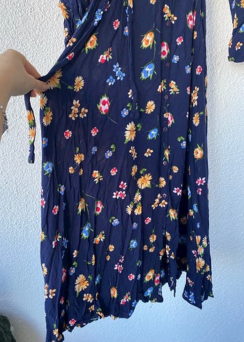 Çiçek Desenli Uzun Bohem Elbise - Görsel 2