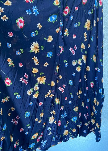 Çiçek Desenli Uzun Bohem Elbise - Görsel 5