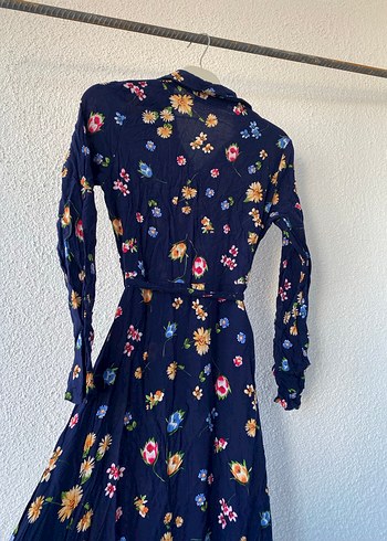 Çiçek Desenli Uzun Bohem Elbise - Görsel 3