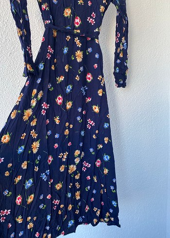 Çiçek Desenli Uzun Bohem Elbise - Görsel 4