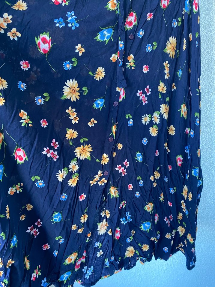 Çiçek Desenli Uzun Bohem Elbise - Görsel 5