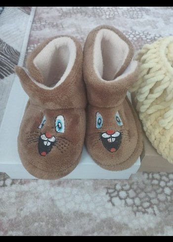 Kız erkek Çocuk Örgü Sıcak Terlikler - Görsel 3