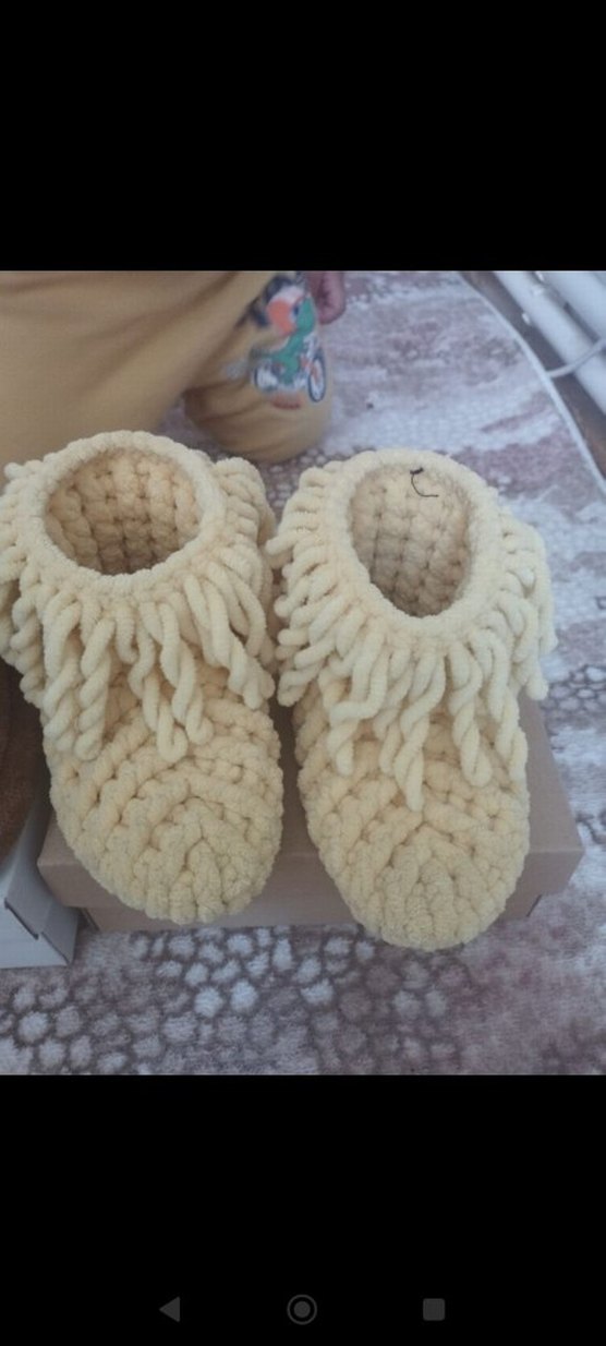 Kız erkek Çocuk Örgü Sıcak Terlikler - Görsel 2