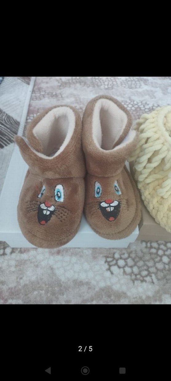 Kız erkek Çocuk Örgü Sıcak Terlikler - Görsel 3