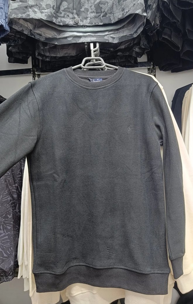 Gri Erkek Fermuarlı Sweatshirt - Görsel 4