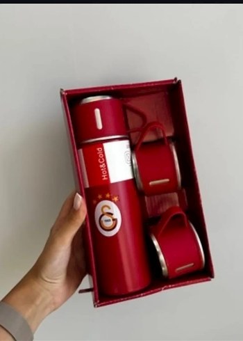 BJK Siyah Termos Seti 1903 Logolu - Görsel 3