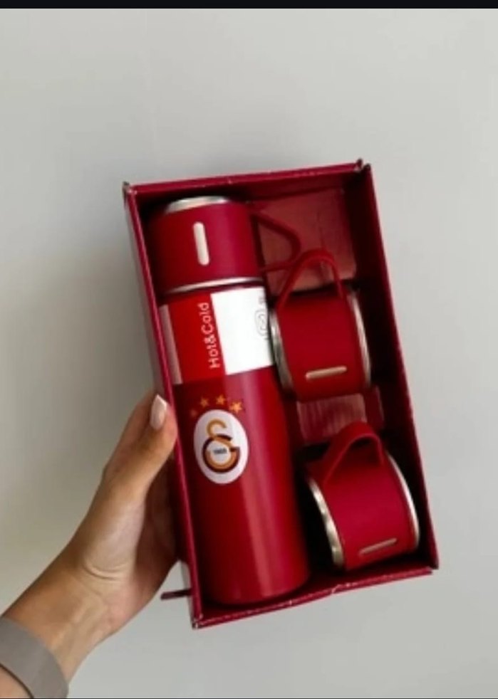 BJK Siyah Termos Seti 1903 Logolu - Görsel 3