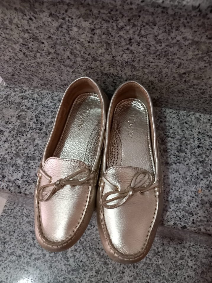 Bej Parlak Dolgu Topuklu Kadın Babet - Görsel 3