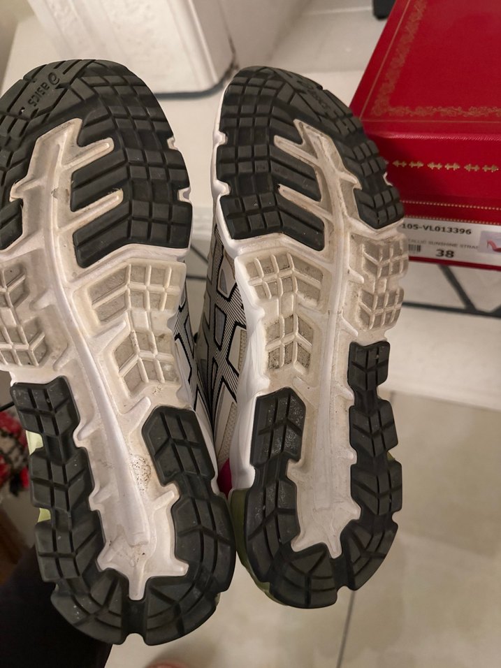 Beyaz Pembe Bağcıklı Yüksek Topuklu Spor Ayakkabı - Görsel 4