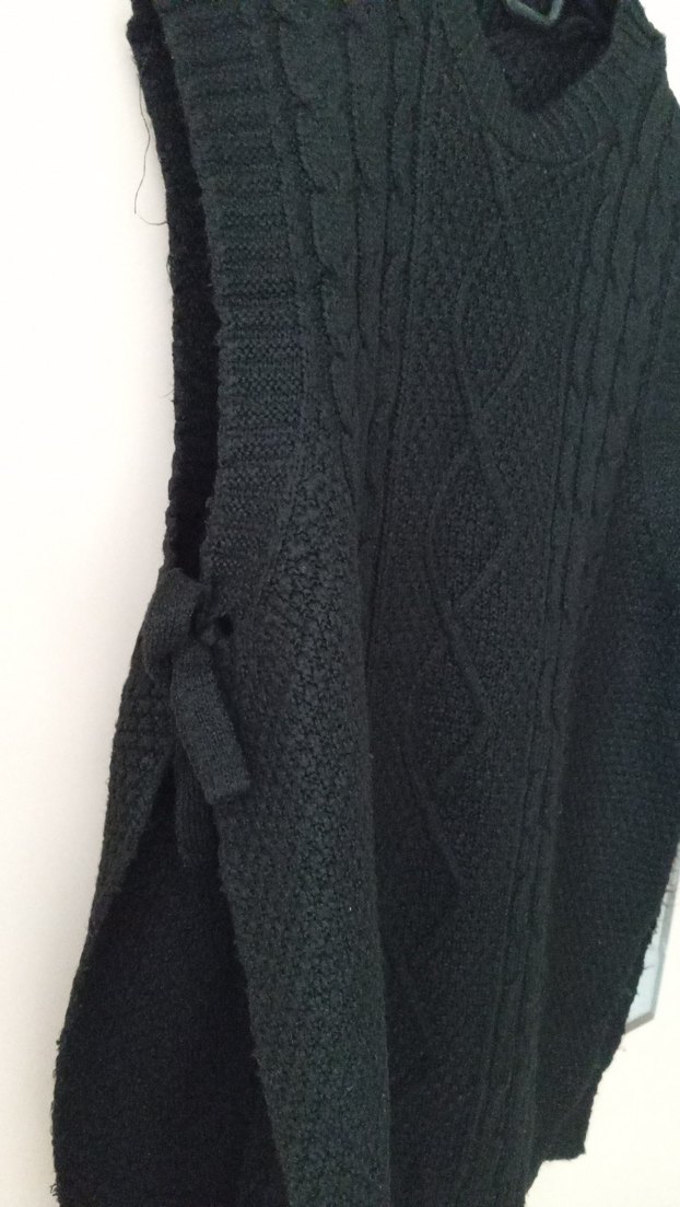 Siyah Örgü Boğazlı Süveter - Görsel 2