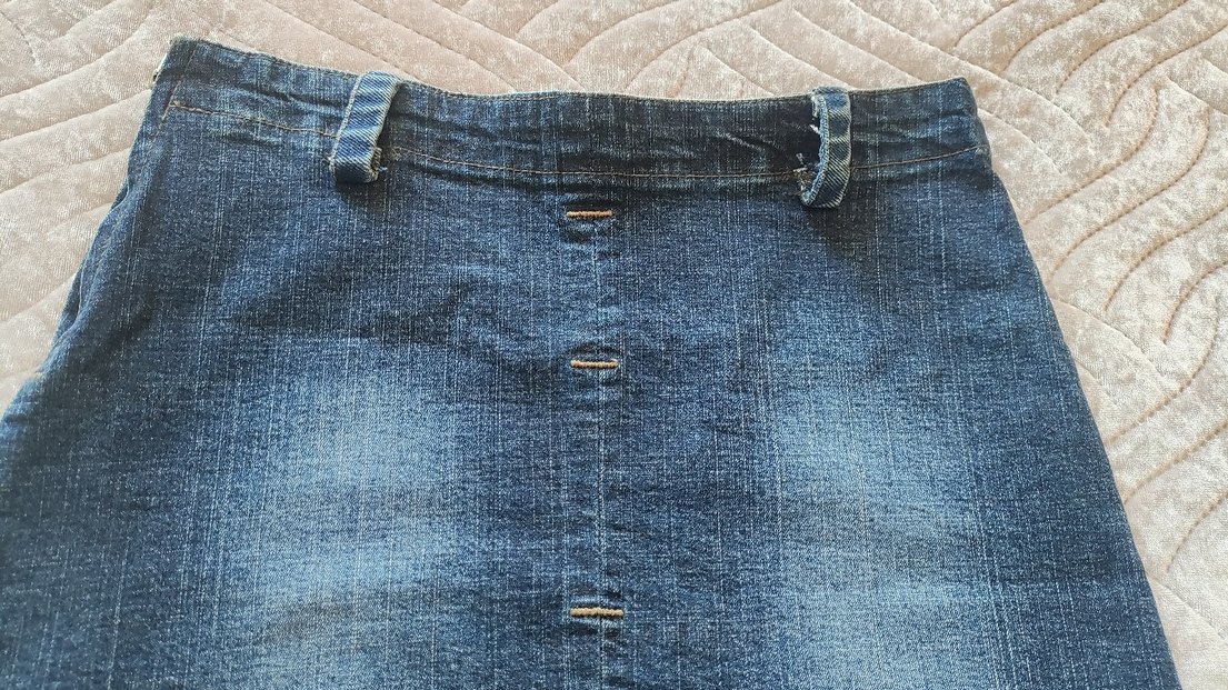 kısa kot etek - Görsel 5