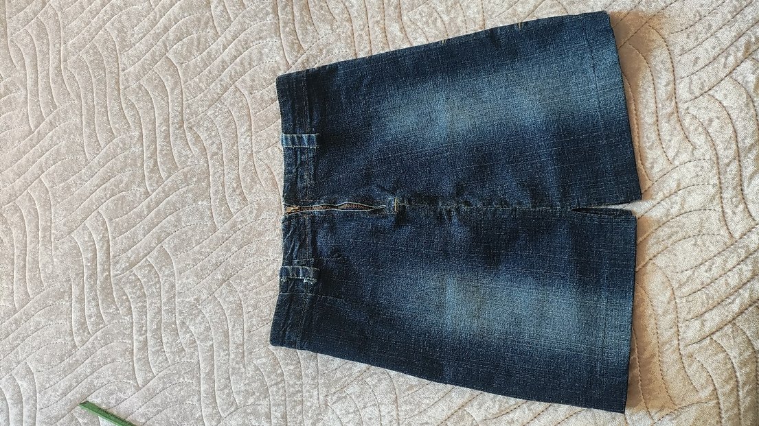 kısa kot etek - Görsel 4