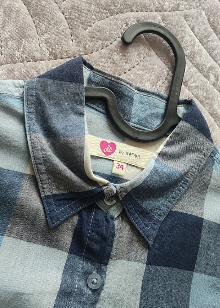 Kareli gömlek koton - Görsel 2