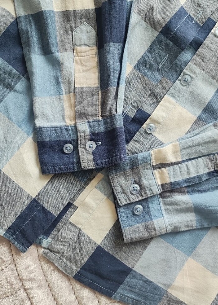 Kareli gömlek koton - Görsel 3