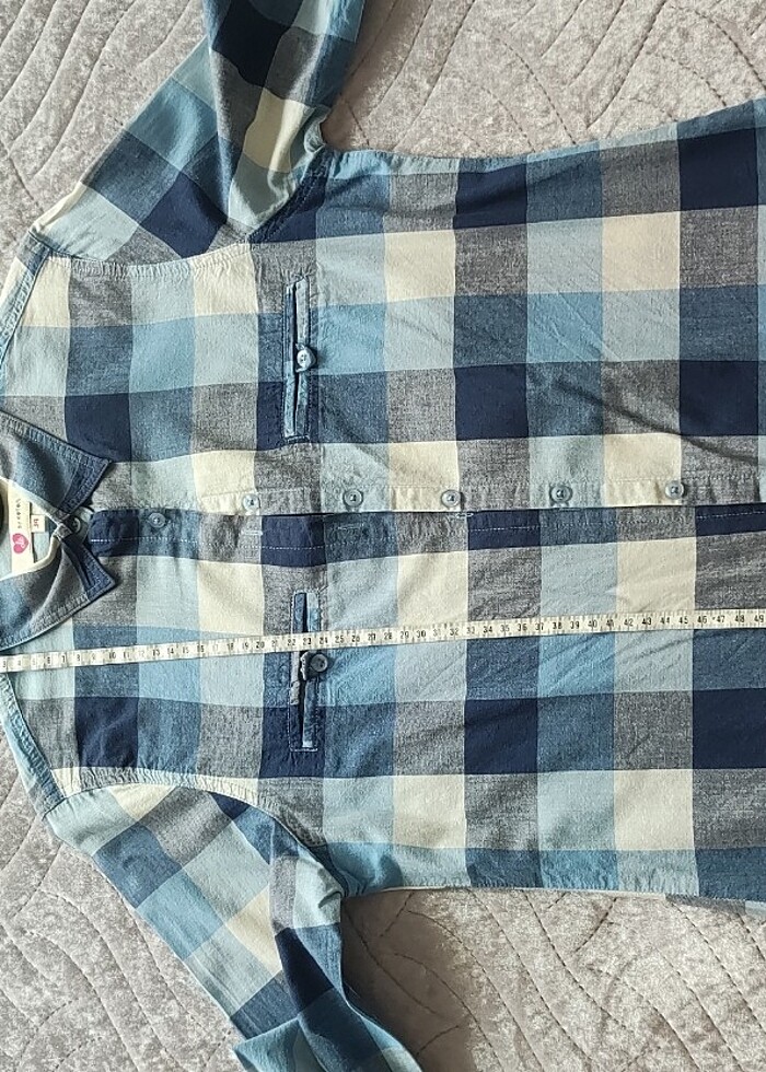 Kareli gömlek koton - Görsel 4