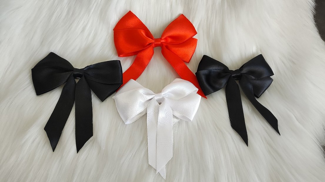 Saten Kurdeleli Üçlü Saç Tokası Seti - Görsel 4