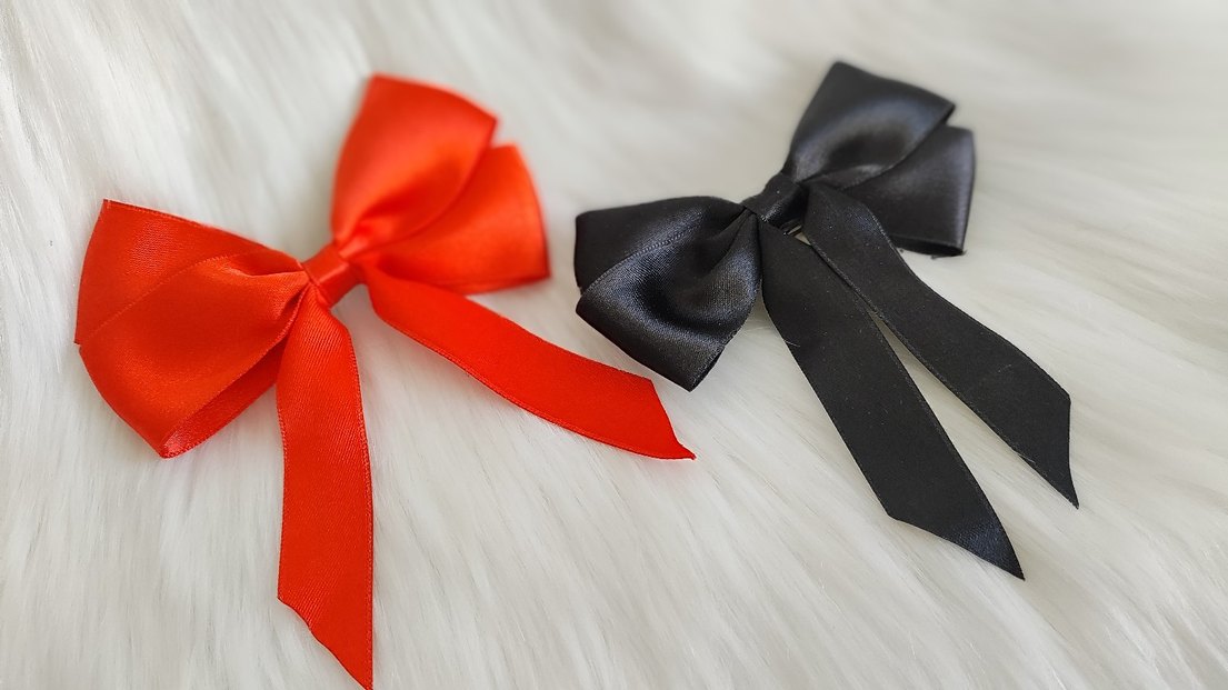 Saten Kurdeleli Üçlü Saç Tokası Seti - Görsel 5