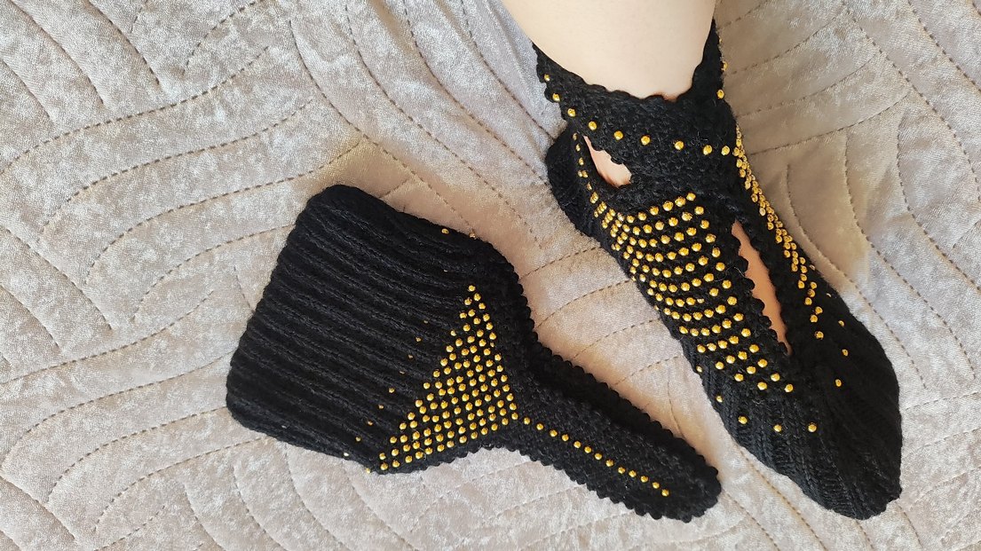 örgü patik - Görsel 5