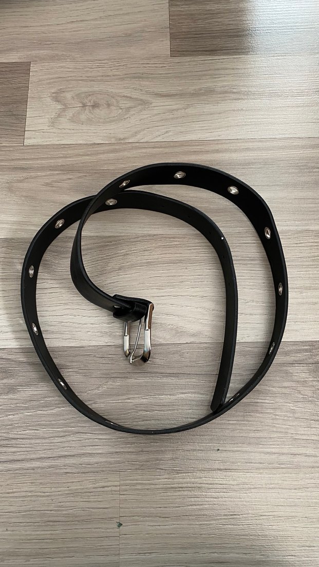 Siyah Deri Kemer - Görsel 2