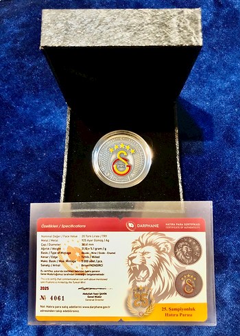 Koleksiyon ürün Galatasaray 25 şampiyonluk Sertifikalı - Görsel 2