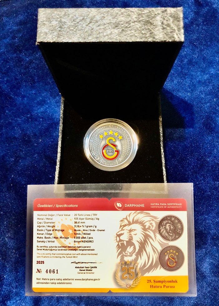 Koleksiyon ürün Galatasaray 25 şampiyonluk Sertifikalı - Görsel 2