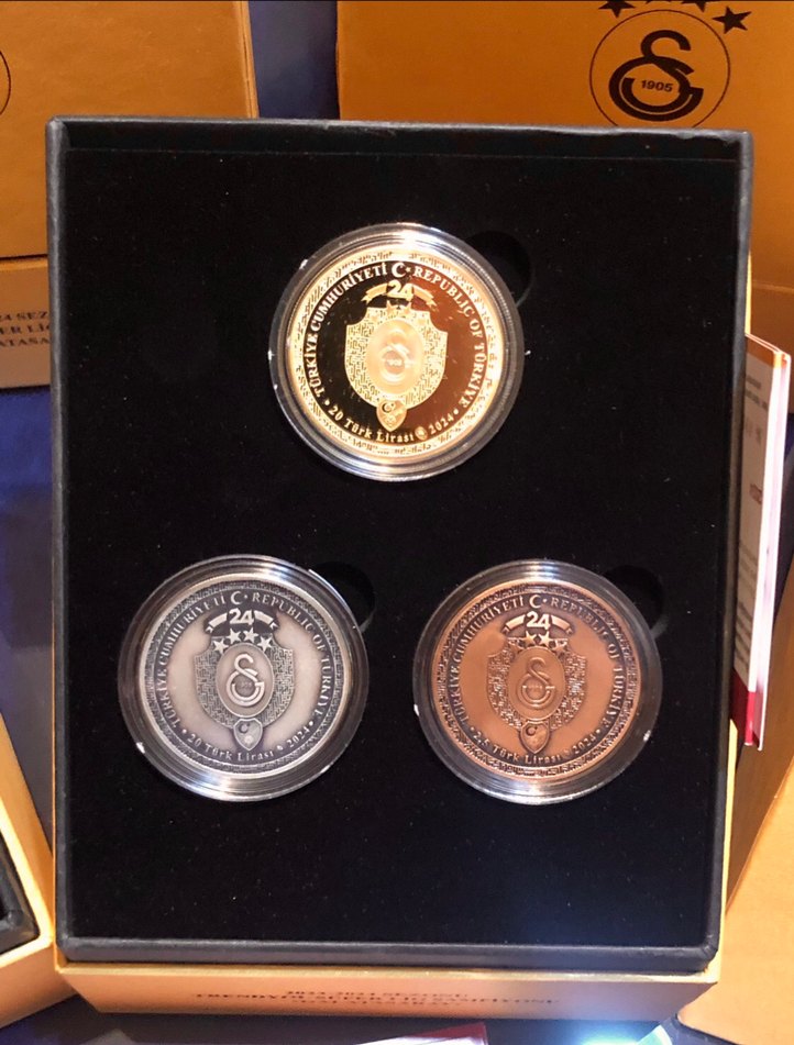 Galatasaray 24. Şampiyonluk Hatıra Para Seti  Kutulu - Görsel 3