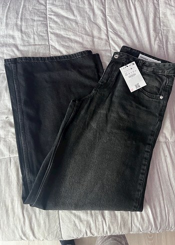 Bershka BERSHKA GENİŞ PAÇA DÜŞÜK BEL JEAN