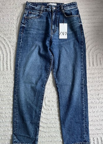 ZARA Kot Pantolon Mom Fit - Görsel 2