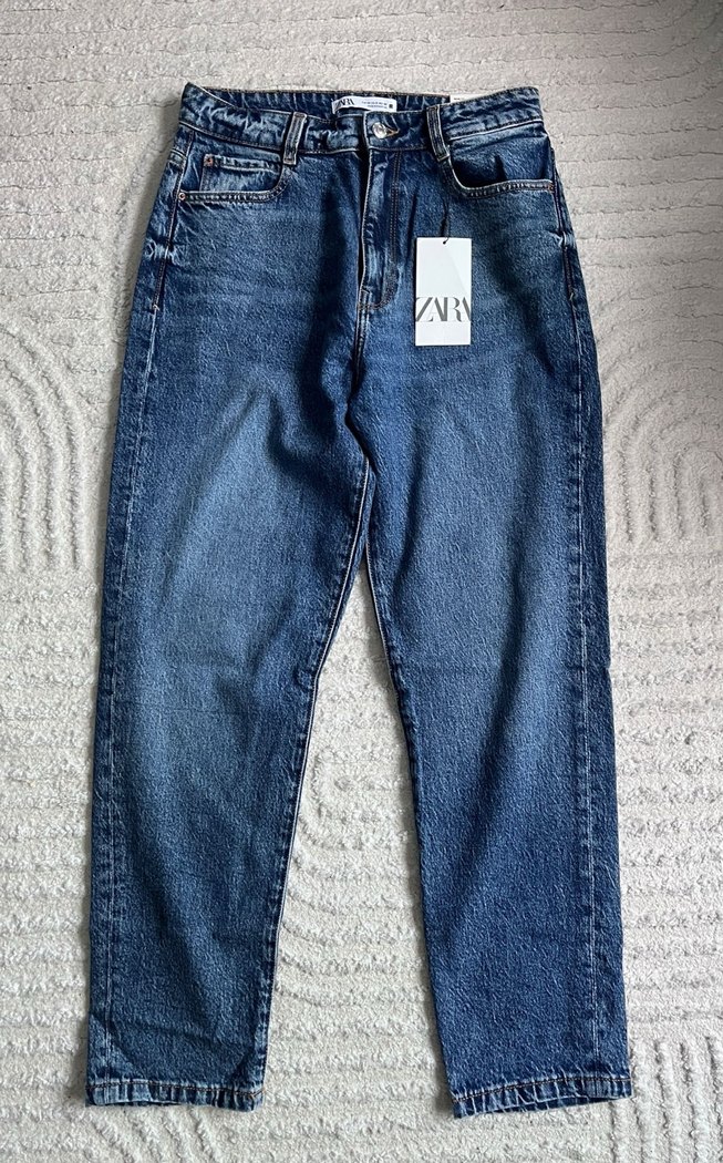 ZARA Kot Pantolon Mom Fit - Görsel 2