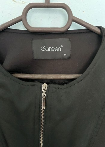 Siyah Kadın Midi Boy Ceket Bluz - Görsel 2