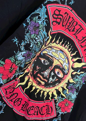 Sublime Baskılı Siyah Kadın Sweatshirt - Görsel 2